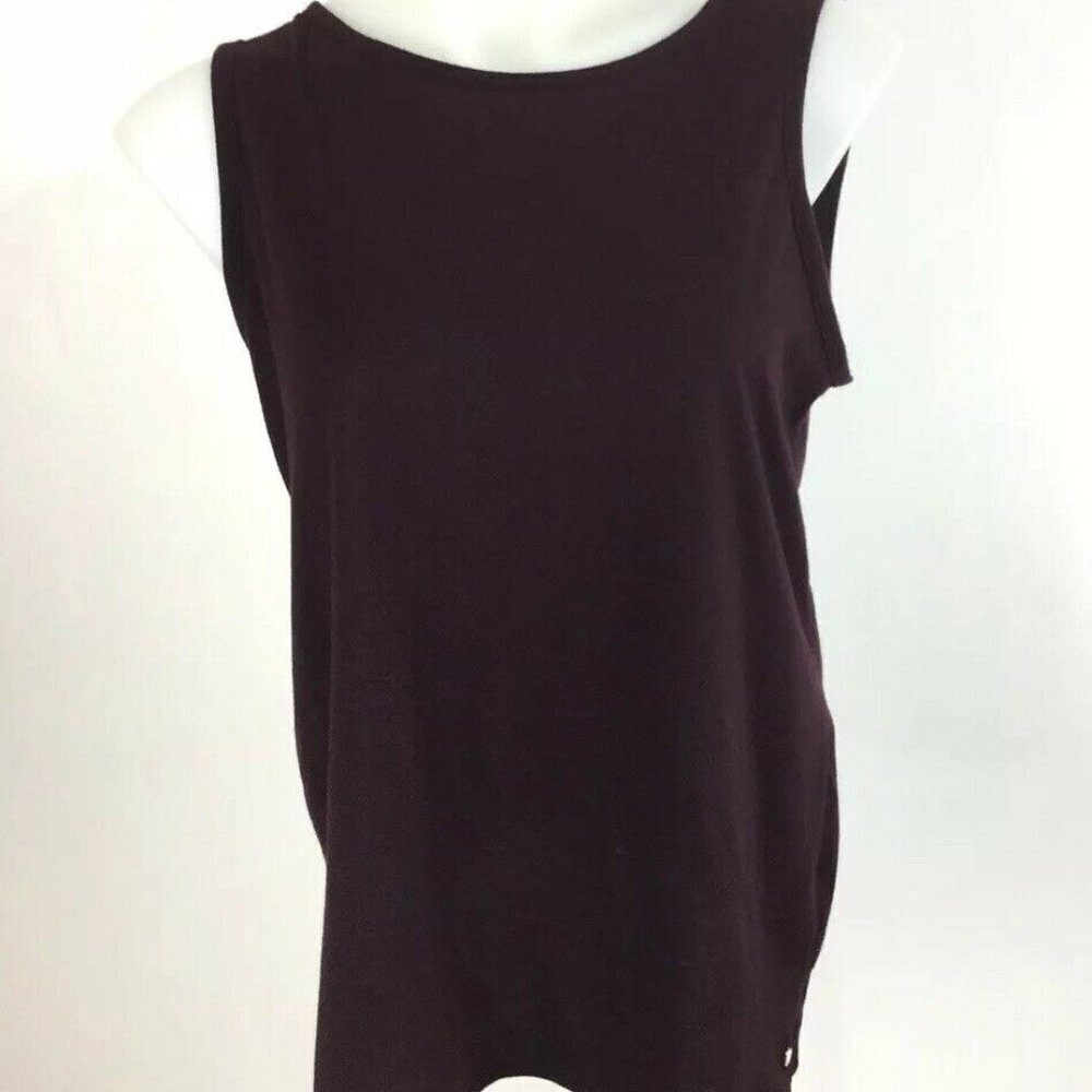 Fabletics Sz Medium Fabiana Twist Back Tank Vigneto Plum